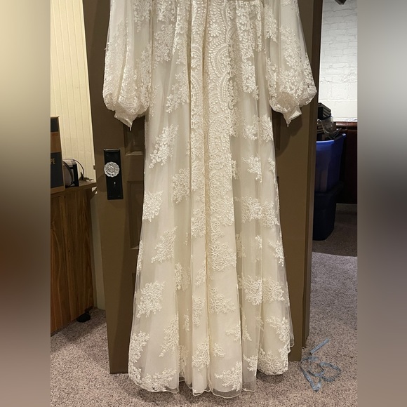 TEUTA MATOSHI Brand new never worn beautiful custom made white Gown PROM WEDDING - Picture 14 of 16